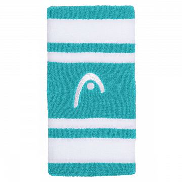 Head Striped Wristband 5'' Turquoise / White - 2 szt.